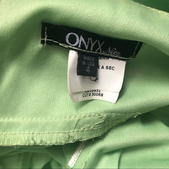 Onyx Nite Green Chiffon Dress - Picture 5 of 6